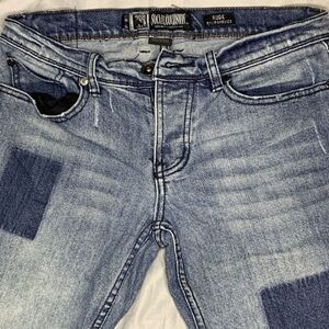 Y2k Social Collision Rude By Lip Service Mens Button Fly Jeans Size 30X32 Skinny